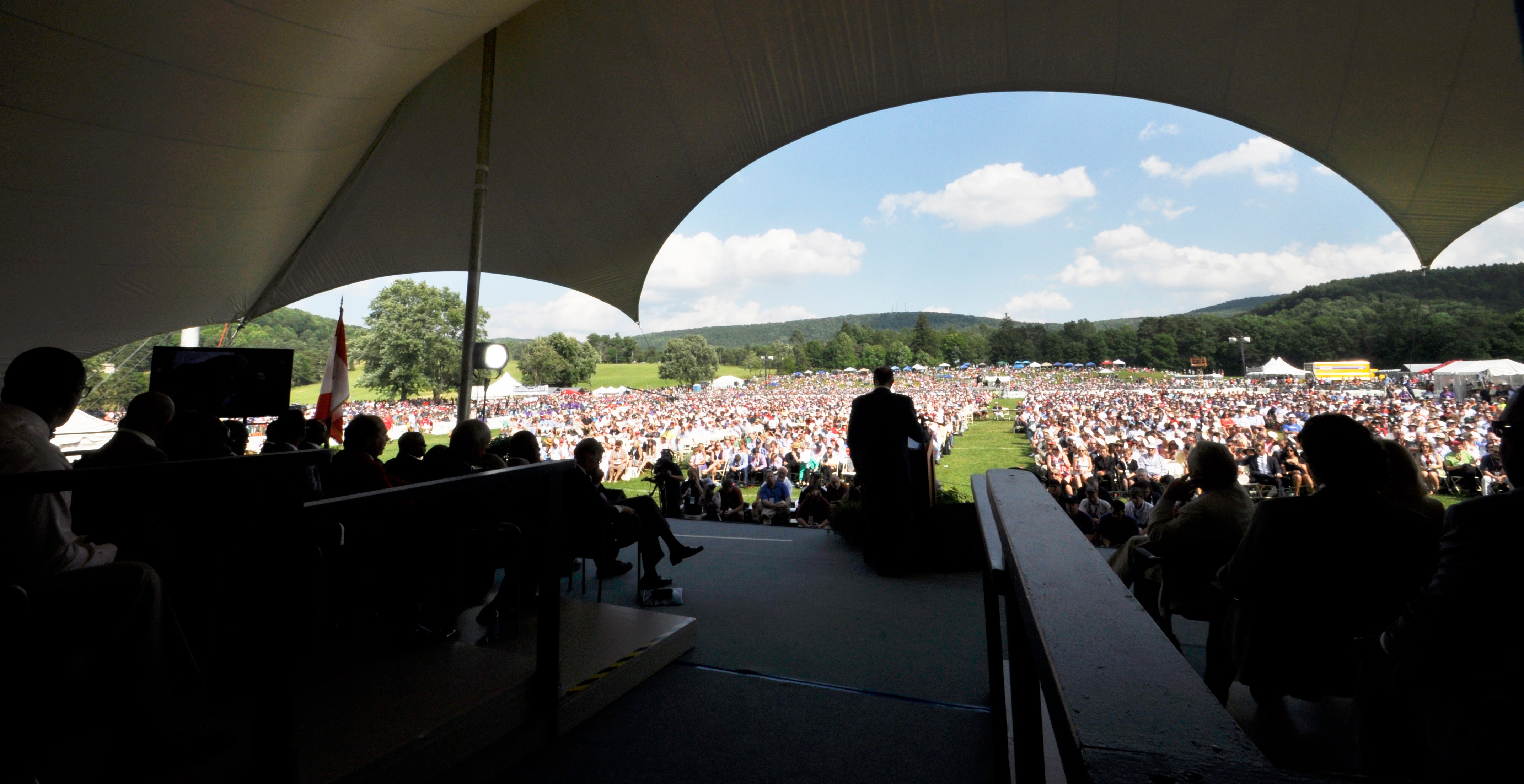Looking out from behind the stage at the Induction Ceremony